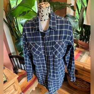 Wrangler Authentics Reinforced Flannel Button-up, Sz M!